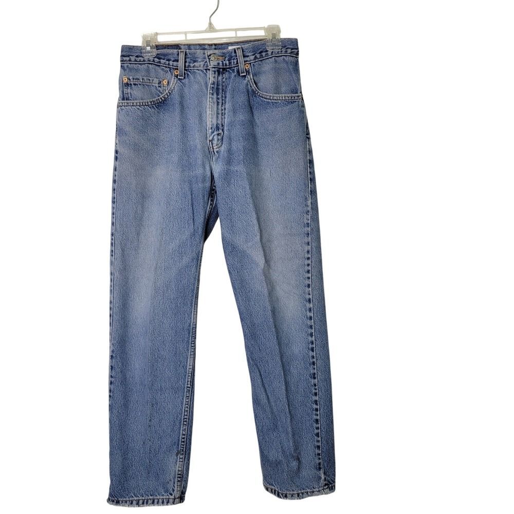 Vintage Y2K Levis 505 Regular Fit Jeans Mens W32 L30 Light Wash Denim